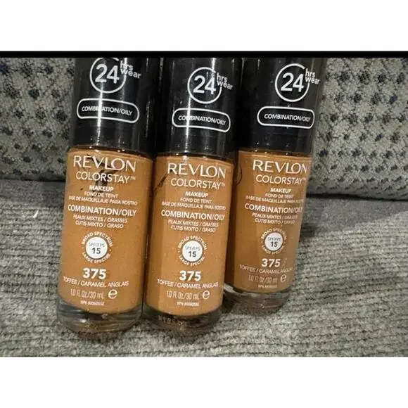 (3 Pack) Revlon ColorStay Longwear Foundation SPF 15-Shade 375 Toffee/Caramel - Picture 3 of 9